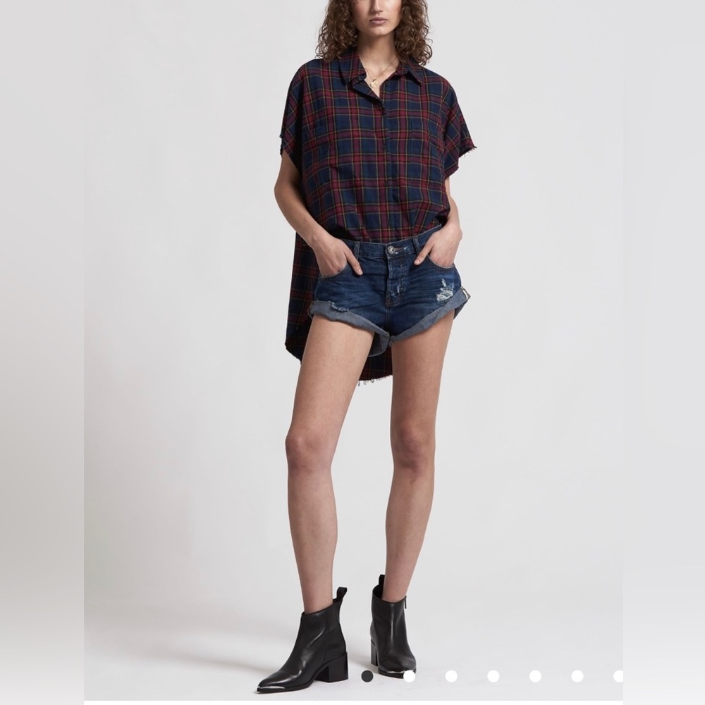 One Teaspoon Bandit Denim Cutoff Shorts - Dark Blue - Brand New Size 26